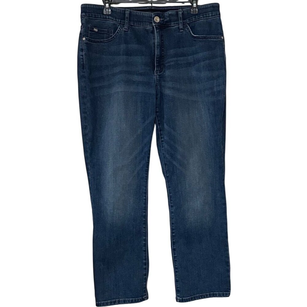 Women's Lee Regular Fit Straight Leg Mid-Rise Flex Motion Denim Jeans Size 16S